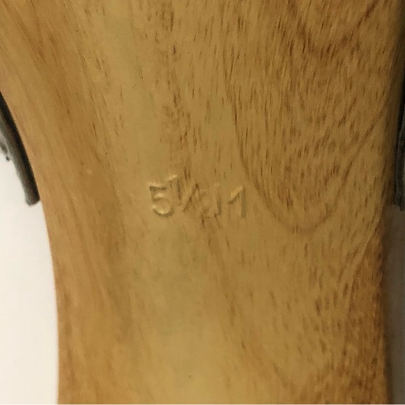 GUESS Wooden Clogs Heel Sandals - Dark Blue Denim with Flowers - Picture 6 of 10